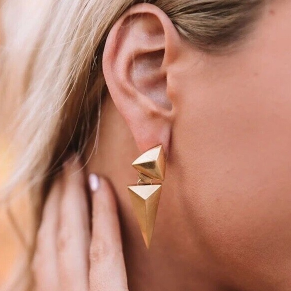 Vivian Statement Earrings in Vintage Gold